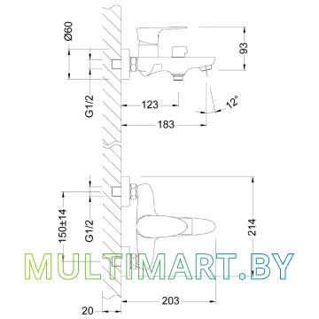 Смеситель Lemark Nero LM0214C картинка 3